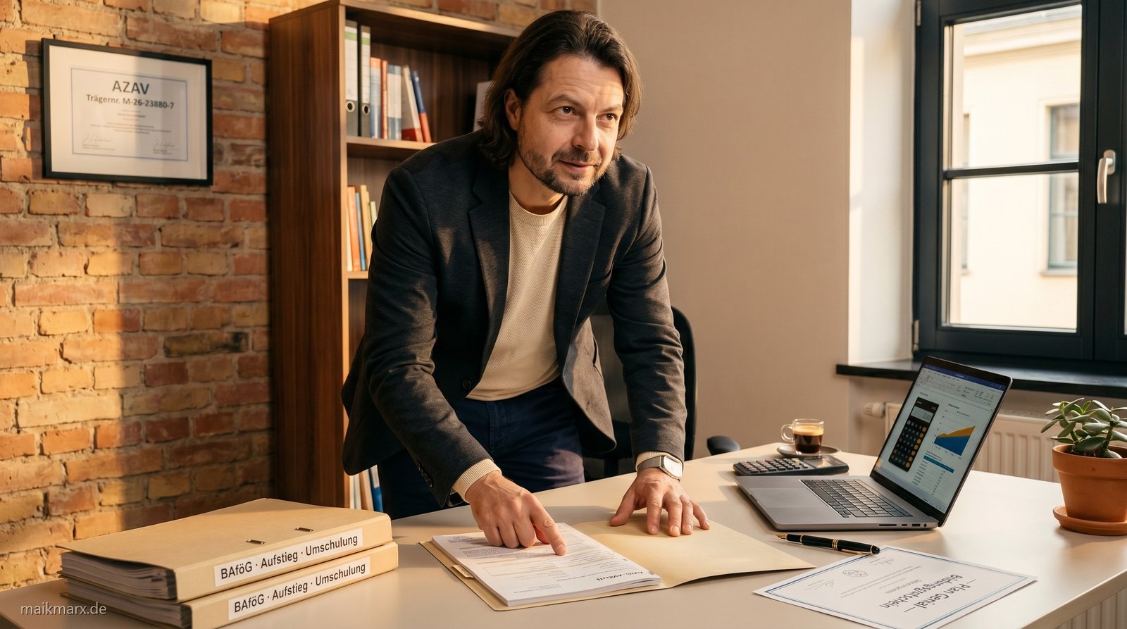 Maik Marx im AVGS-Coaching-Büro Berlin, mit Bildungsgutschein und AZAV-Zertifikat